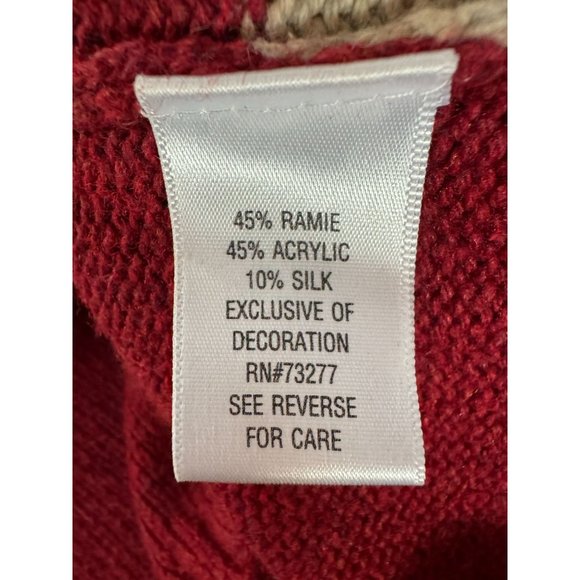 Croft and Barrow Snowman Ugly Christmas Sweater Medium Red Snowman Acrylic Blend - Picture 8 of 16